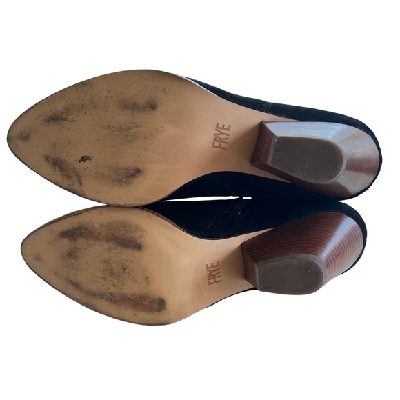 Frye Suede Leather Point Toe Ankle Boots Size 6.5 - Picture 8 of 8